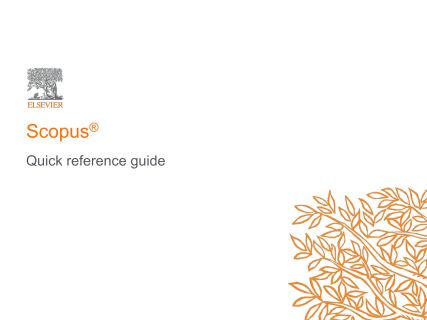 الخطوة السادسة أثناء التحكيم والنشر في قاعدة بيانات Scopus Quick reference guide to Scopus تابع : دليل مرجعي للتعرف علي طريقة تحكيم ونشر البحوث في قاعدة بيانات Scopus